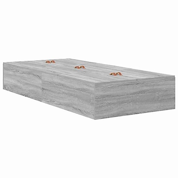 vidaXL Stauraumbett Grau Sonoma 90 x 190 cm 3335410 günstig online kaufen