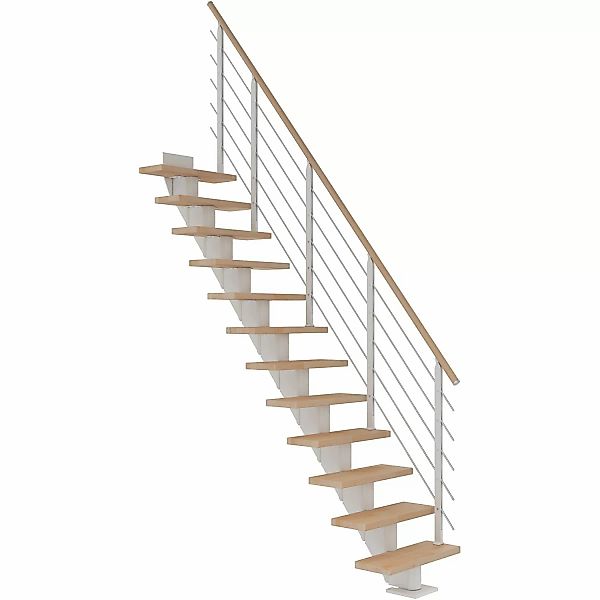 Dolle Mittelholmtreppe Frankfurt Buche Weiß GH bis 279 cm Gerade 75 cm FSC günstig online kaufen