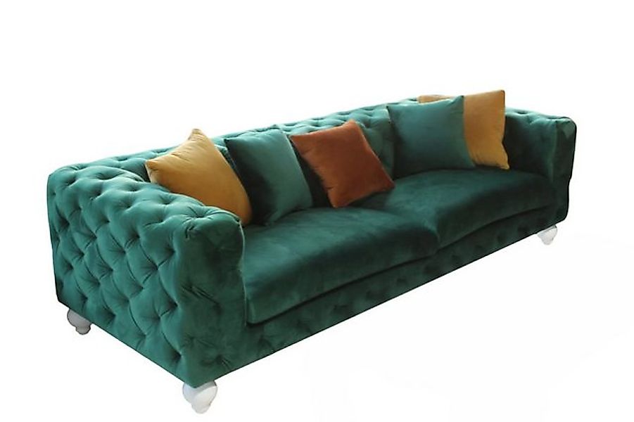 JVmoebel Chesterfield-Sofa Sofa 4 Sitzer Couch Chesterfield Grüne Design Co günstig online kaufen