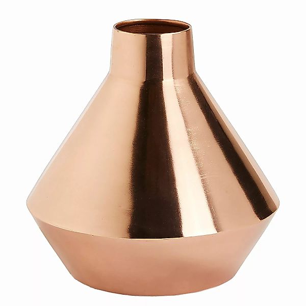 home24 twentyfour Vase Carlyn I Kupfer Stahl 24x23x24 cm (BxHxT) illuminant günstig online kaufen