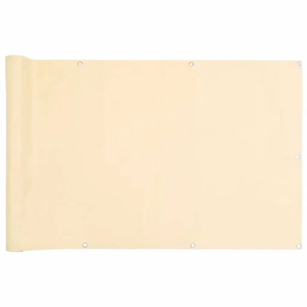 vidaXL Balkon-Sichtschutz Creme 600x90 cm PVC 4005447 günstig online kaufen
