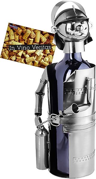 BRUBAKER Weinflaschenhalter Feuerwehrmann mit Feuerlöscher, (inklusive günstig online kaufen