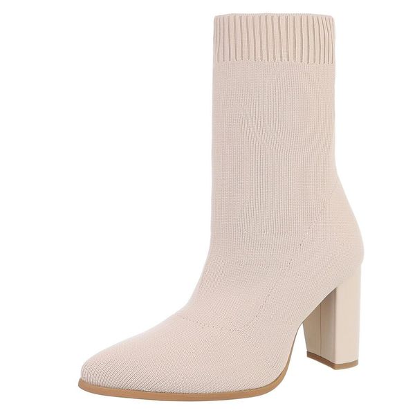 Ital-Design Elegante Strumpfstiefel mit Blockabsatz für günstig online kaufen