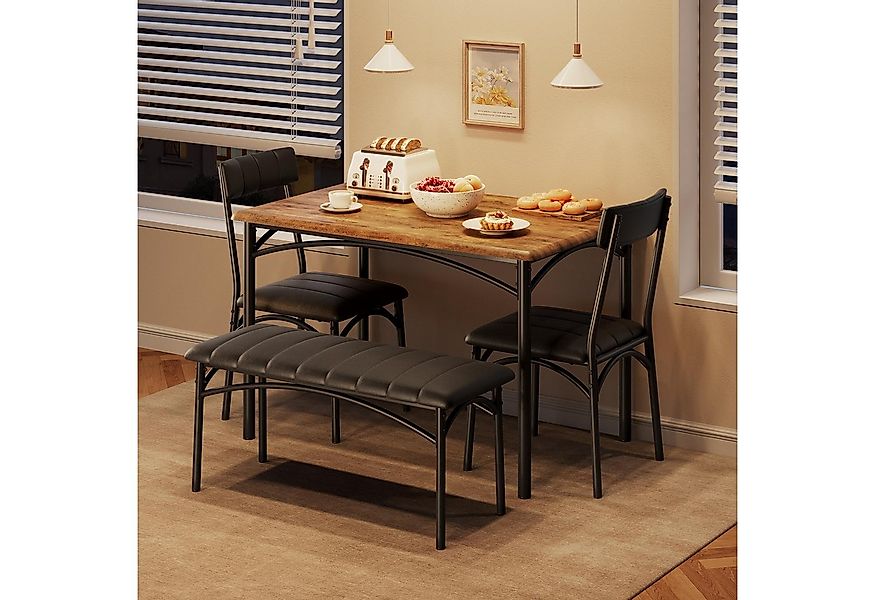 GarveeMore Essgruppe Essgruppe für 4 Personen mit gepolsterter Bank und 2 S günstig online kaufen