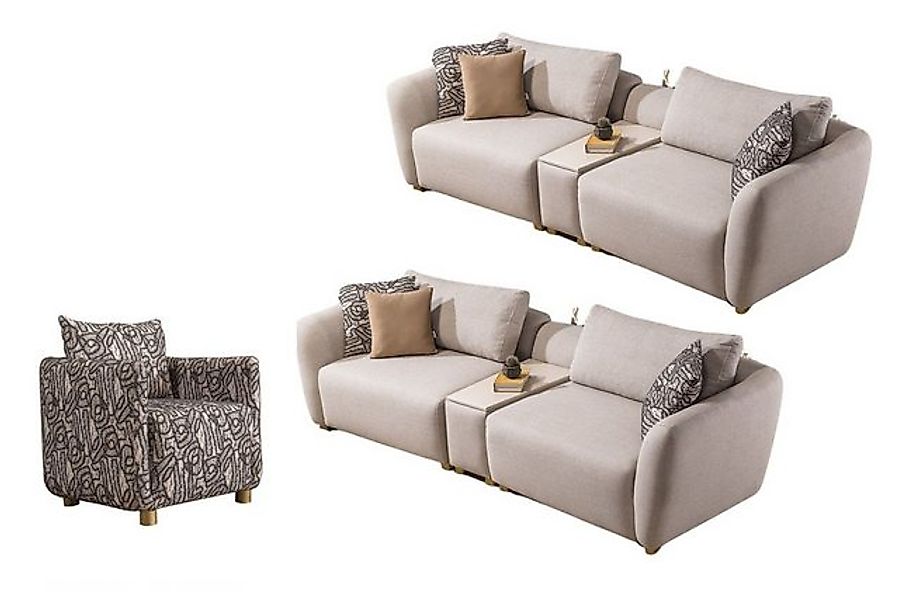Villa Möbel Polstergarnitur Allegro, (Set, 3-tlg), mit Relax-/Bettfunktion günstig online kaufen