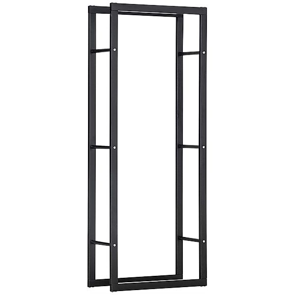 HOMCOM Holzregal Vertikaler Holzständer 100kg Tragkraft Metallregal 60x25x1 günstig online kaufen