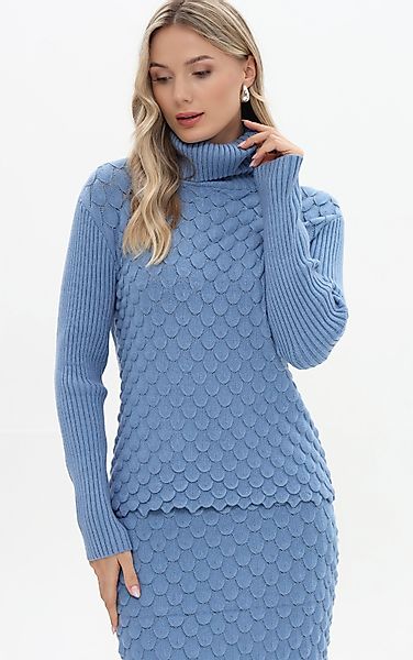 Passioni Rollkragenpullover aus strukturiertem Strick günstig online kaufen