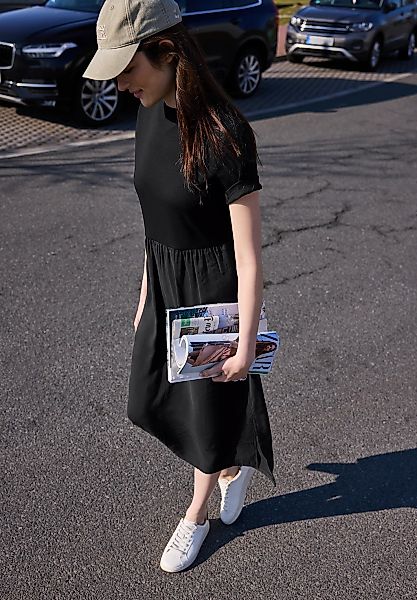 STREET ONE STUDIO Midikleid Ohne Taschen mit Rundhalsausschnitt günstig online kaufen