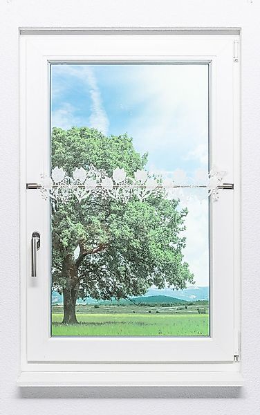 Plauener Spitze® Scheibengardine Tulpenband, (1 St), günstig online kaufen