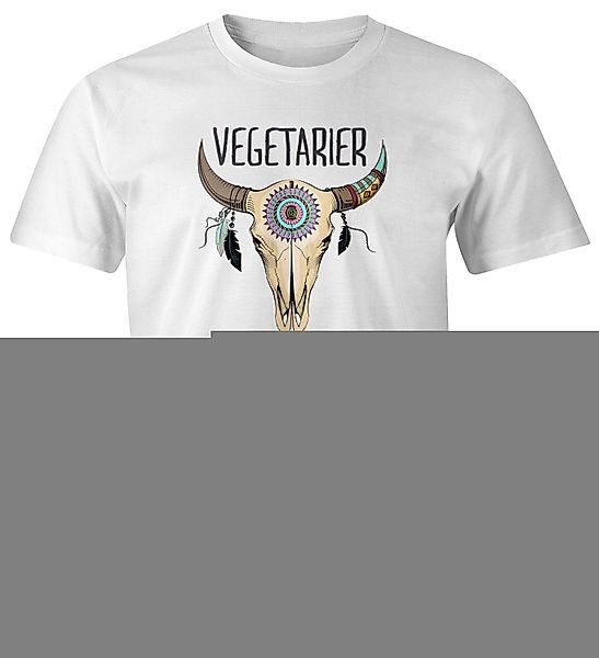 MoonWorks Print-Shirt Herren T-Shirt Vegetarier / günstig online kaufen