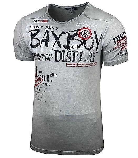 Baxboy T-Shirt Baxboy Moderner Männer Kurzarm Verwaschen Used Look TShirt B günstig online kaufen