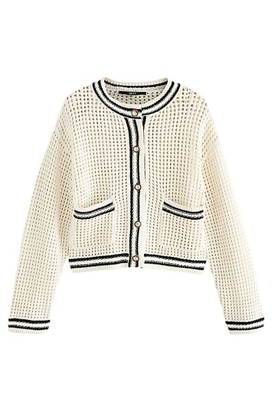 Next Strickjacke Edle Jacke mit Mesh günstig online kaufen