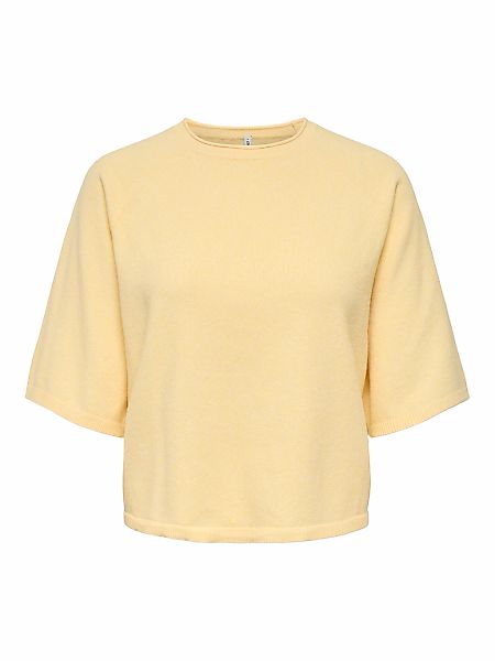 ONLY Rundhalspullover "ONLLOYAL 2/4 O-NECK KNT NOOS" mit Halbarm günstig online kaufen