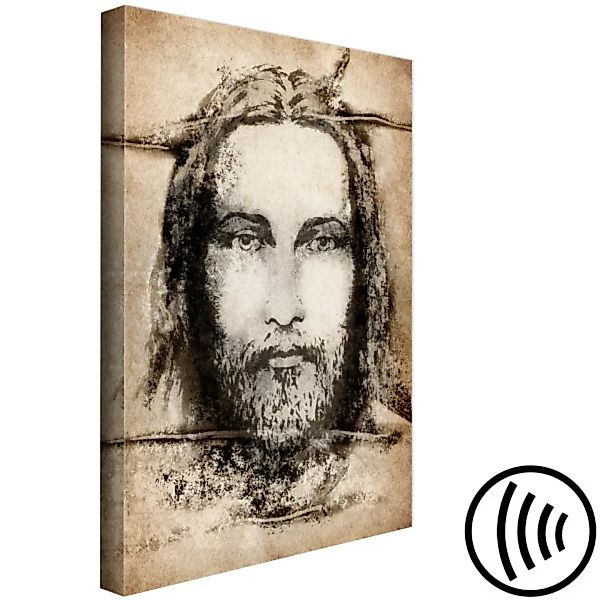 Leinwandbild Shroud of Turin in Sepia (1 Part) Vertical XXL günstig online kaufen