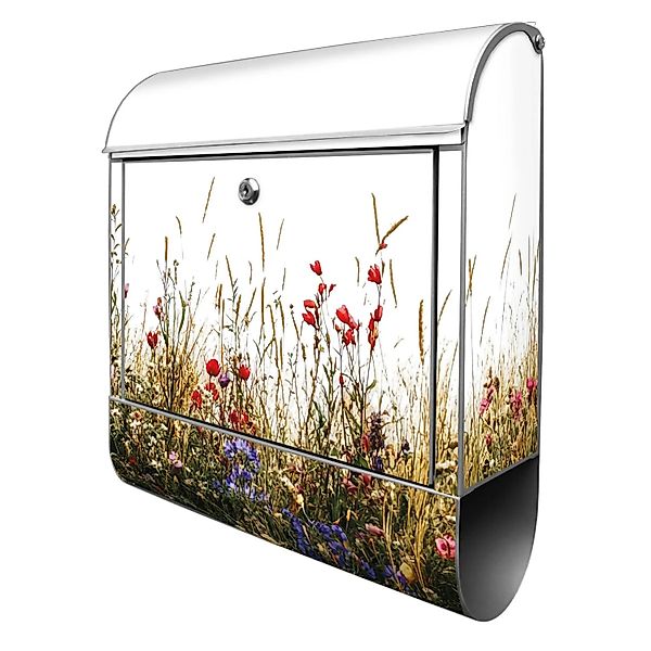 Banjado Design Briefkasten Silber Pulverbeschichtet 39x47x14cm 2 Schlüssel günstig online kaufen