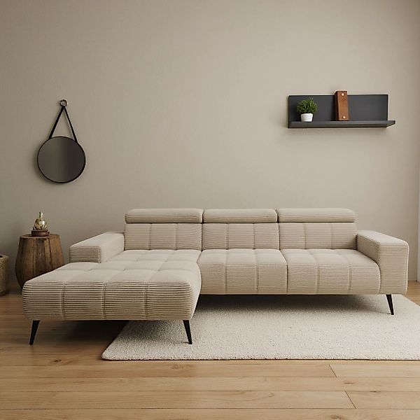 DOMO collection Ecksofa "Trento L-Form, mit Kufenfuß oder Einzelfuß" wahlwe günstig online kaufen