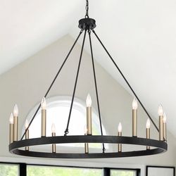 MLT&RIDDLE Kronleuchter Eleganter Wagenrad-Kronleuchter mit 12 günstig online kaufen