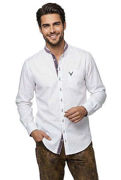 Moschen-Bayern Trachtenhemd Trachtenhemd Herren SLIM FIT Stehkragen Hirsch günstig online kaufen
