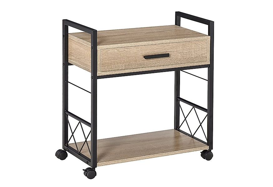 HOMCOM Beistelltisch Kaffeetisch mit Schublade (Servierwagen, 1-St., Küchen günstig online kaufen