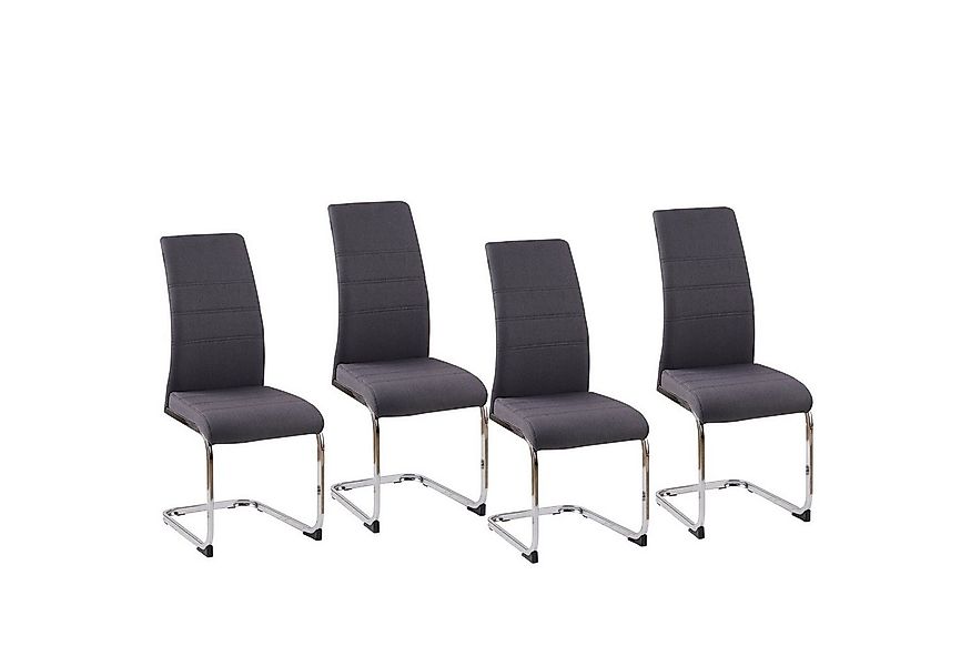 HTI-Line Freischwinger Schwingstuhl SallyC Grau 4er (Set, 4 St), Freischwin günstig online kaufen