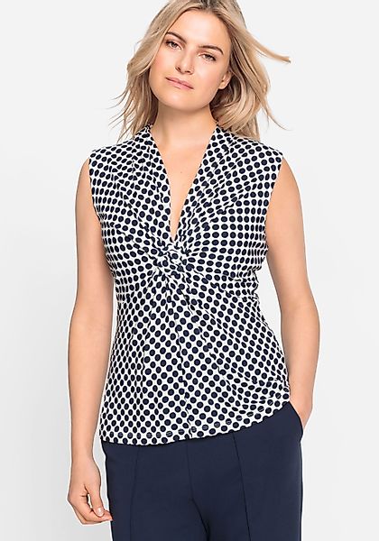 Olsen V-Shirt mit modischem Polka-Dots-Muster günstig online kaufen
