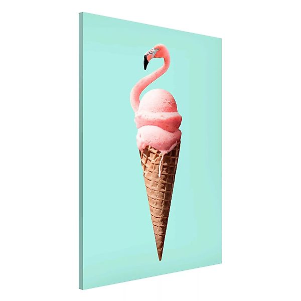 Magnettafel Küche - Hochformat 2:3 Eis mit Flamingo günstig online kaufen