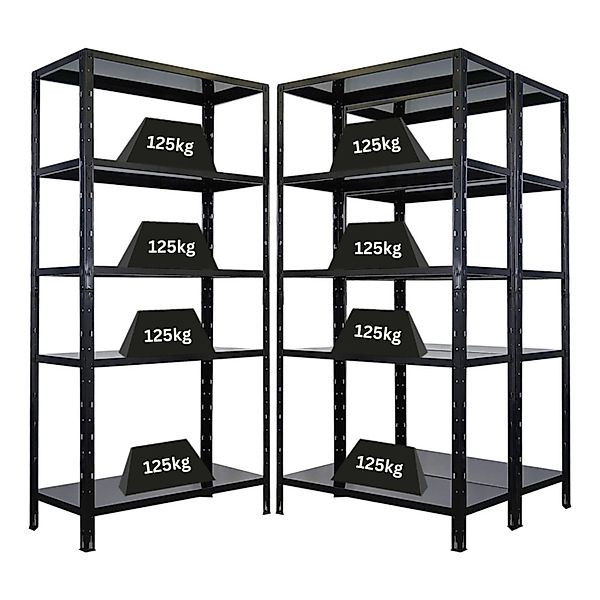 PROREGAL Mega Deal 3x Schwerlastregal Ares HxBxT 180x90x40cm Fachlast 125 k günstig online kaufen