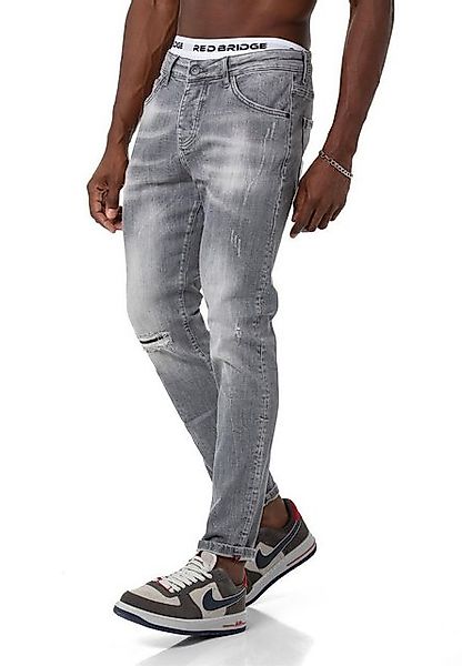 RedBridge Slim-fit-Jeans Hose Straight Leg Denim Pants Grau W31 L32 Distres günstig online kaufen