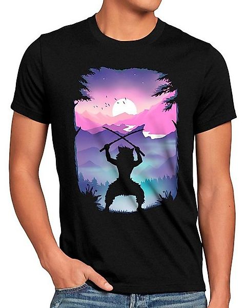 style3 T-Shirt Inosuke Sunset demon slayer anime japan manga cosplay günstig online kaufen