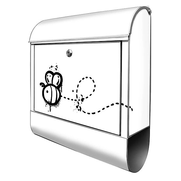 Banjado Design Briefkasten Silber Pulverbeschichtet 39x47x14cm 2 Schlüssel günstig online kaufen