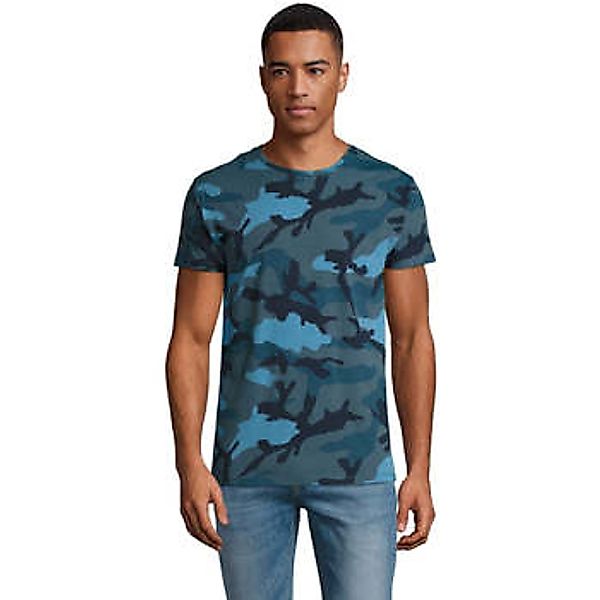 Sols  T-Shirt CAMISETA camuflje  HOMBRE CUELLO REDONDO de algodón günstig online kaufen