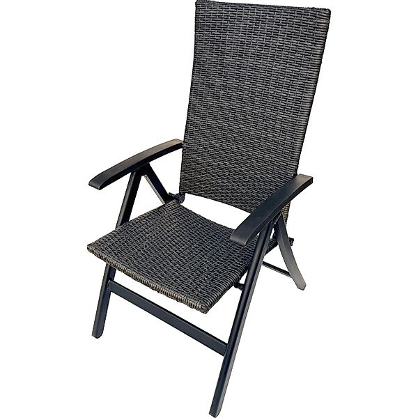 belavi Gartenstuhl Polyrattan Klappsessel mit Holz-Armlehnen, günstig online kaufen