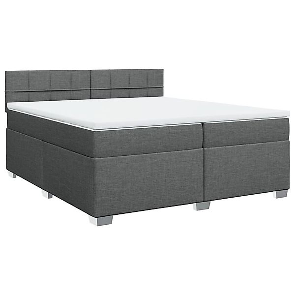vidaXL Boxspringbett mit Matratze Dunkelgrau 200x200 cm Stoff2105936 günstig online kaufen
