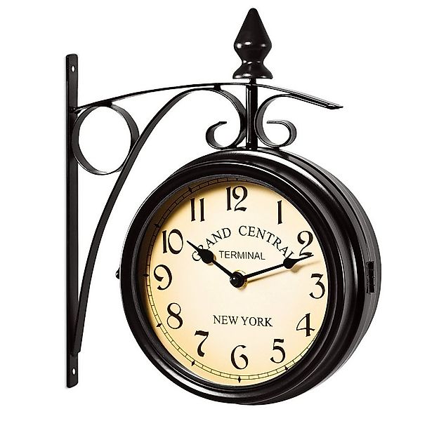 Deuba Wanduhr (Vintage Quarzuhrwerke Mit Beidseitigem Ziffernblatt Doppelse günstig online kaufen