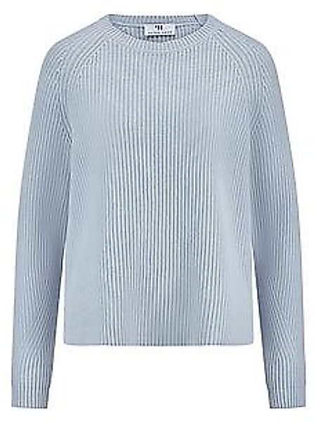 Rundhals-Pullover Kaschmir Peter Hahn blau günstig online kaufen