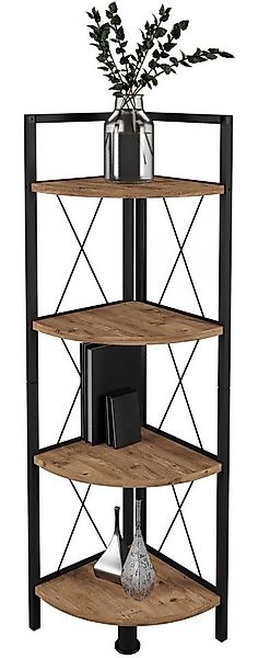 VCM Standregal Holz Metall Eckregal Bücher Regal Insasi 4fach günstig online kaufen