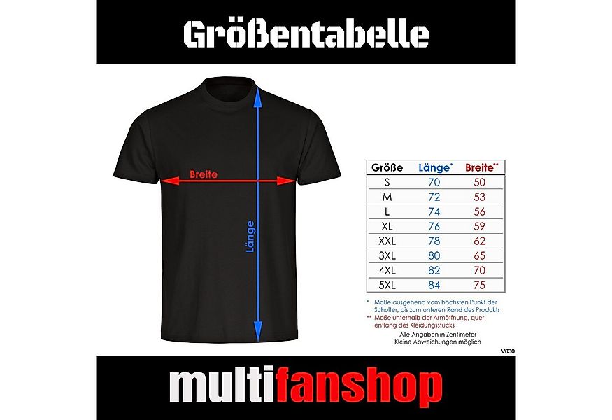 multifanshop T-Shirt Herren Deutschland - Adler seitlich - Männer günstig online kaufen