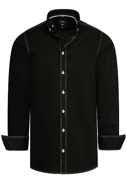 R-NEAL Businesshemd Herren Hemd mit Kontrastnaht Businesshemd Cotton-Stretc günstig online kaufen