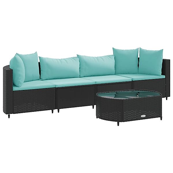 vidaXL Gartenlounge-Set 5-tlg. Garten-Sofagarnitur mit Kissen günstig online kaufen
