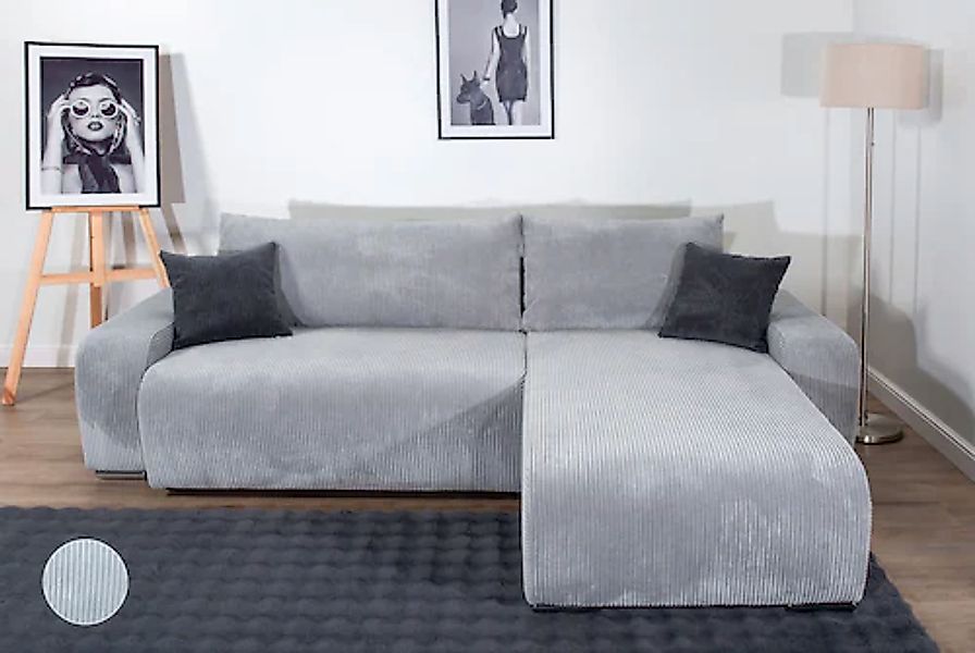 COLLECTION AB Ecksofa »Pia, L-Form, Breite 237 cm, mit Schlaffunktion« günstig online kaufen
