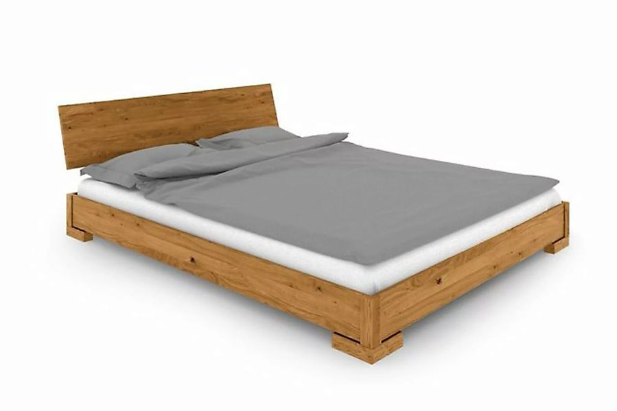byoak Bett VENTO E-0 160 x 200 aus Massivholz, mit Holzkopfteil, Naturgeölt günstig online kaufen