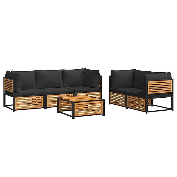 vidaXL Gartenlounge-Set 6-tlg. Garten-Sofagarnitur mit Kissen günstig online kaufen