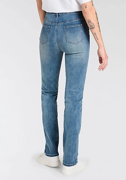 Arizona Gerade Jeans Ultra-Stretch Used-Look-Waschung günstig online kaufen