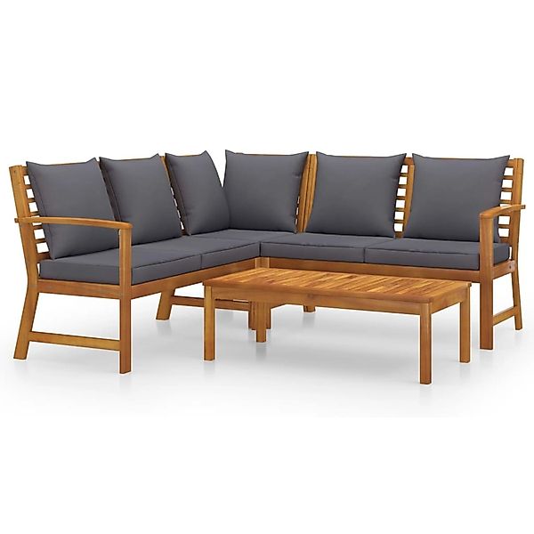 vidaXL 4-Tlg Garten-Lounge-Set mit Auflagen Massivholz Akazie 3057776 günstig online kaufen
