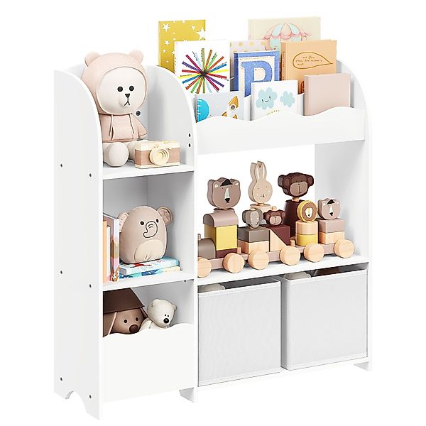 SONGMICS Spielzeugtruhe Kinderregal Bücherregal Kinder, Spielzeugregal günstig online kaufen