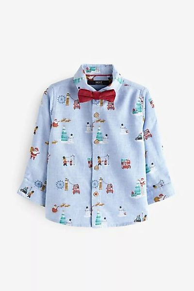 Next Langarmhemd Hemd mit Weihnachtsmotiv (2-tlg) günstig online kaufen
