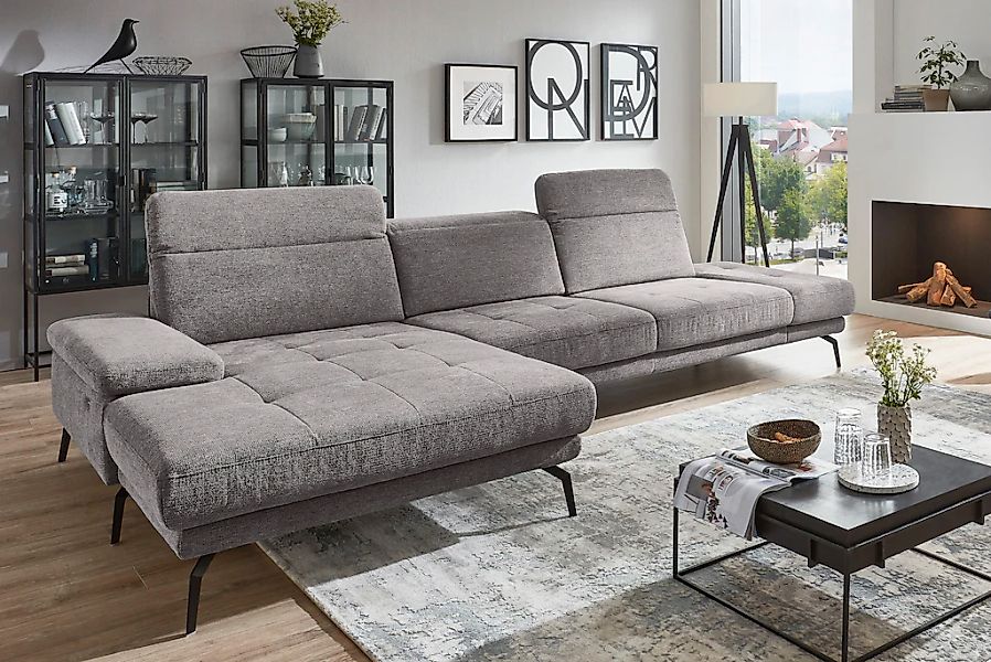 Die PlanBar Ecksofa "MP-IN20126 L-Form mit Federkern-Polsterung", mit Kopft günstig online kaufen