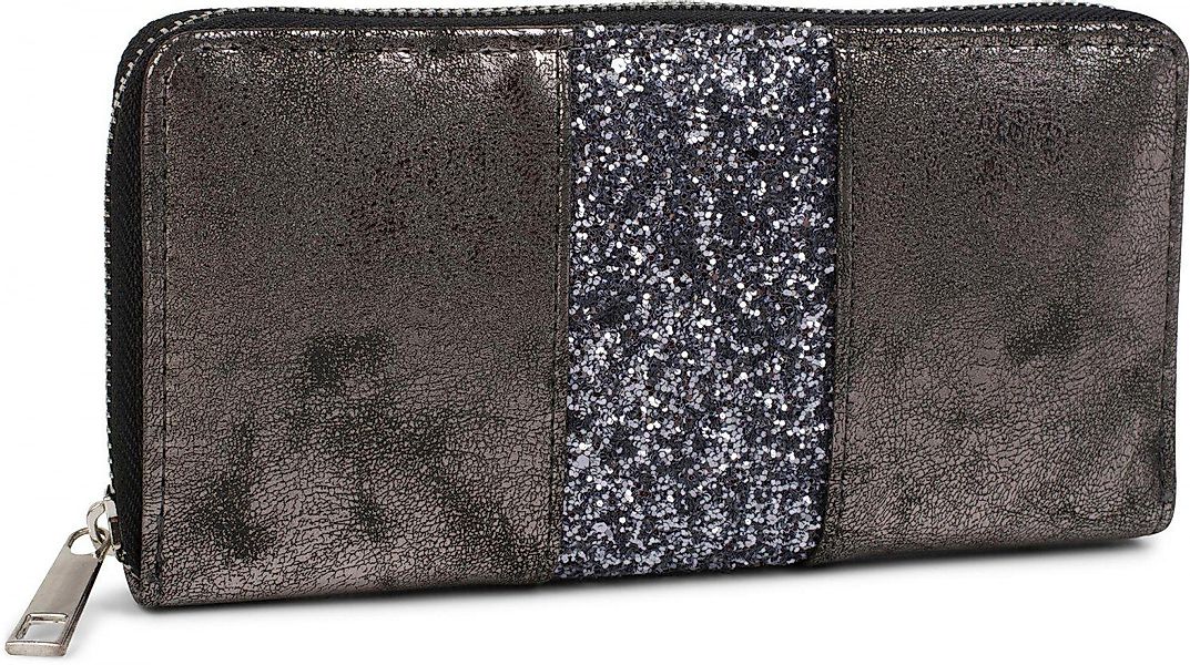 styleBREAKER Geldbörse Geldbörse mit Pailletten Streifen günstig online kaufen