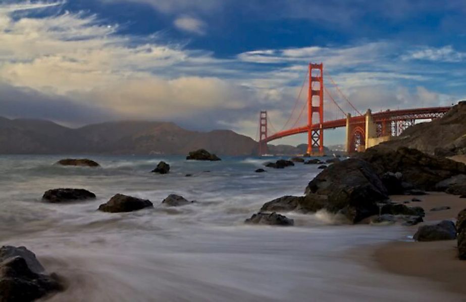 Papermoon Fototapete »Photo-Art EVGENY VASENEV, GOLDEN GATE BRIDGE« günstig online kaufen