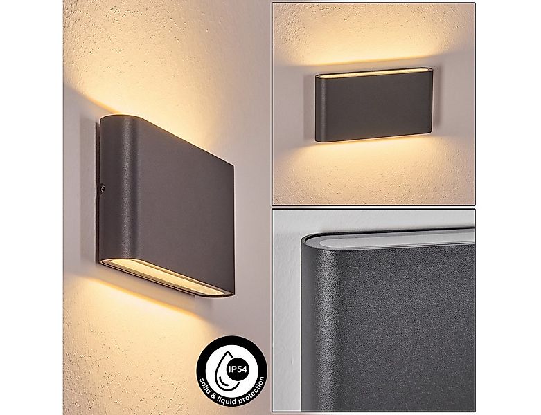hofstein Außen-Wandleuchte Außenwandlampe aus Metall/Kunststoff in Anthrazi günstig online kaufen